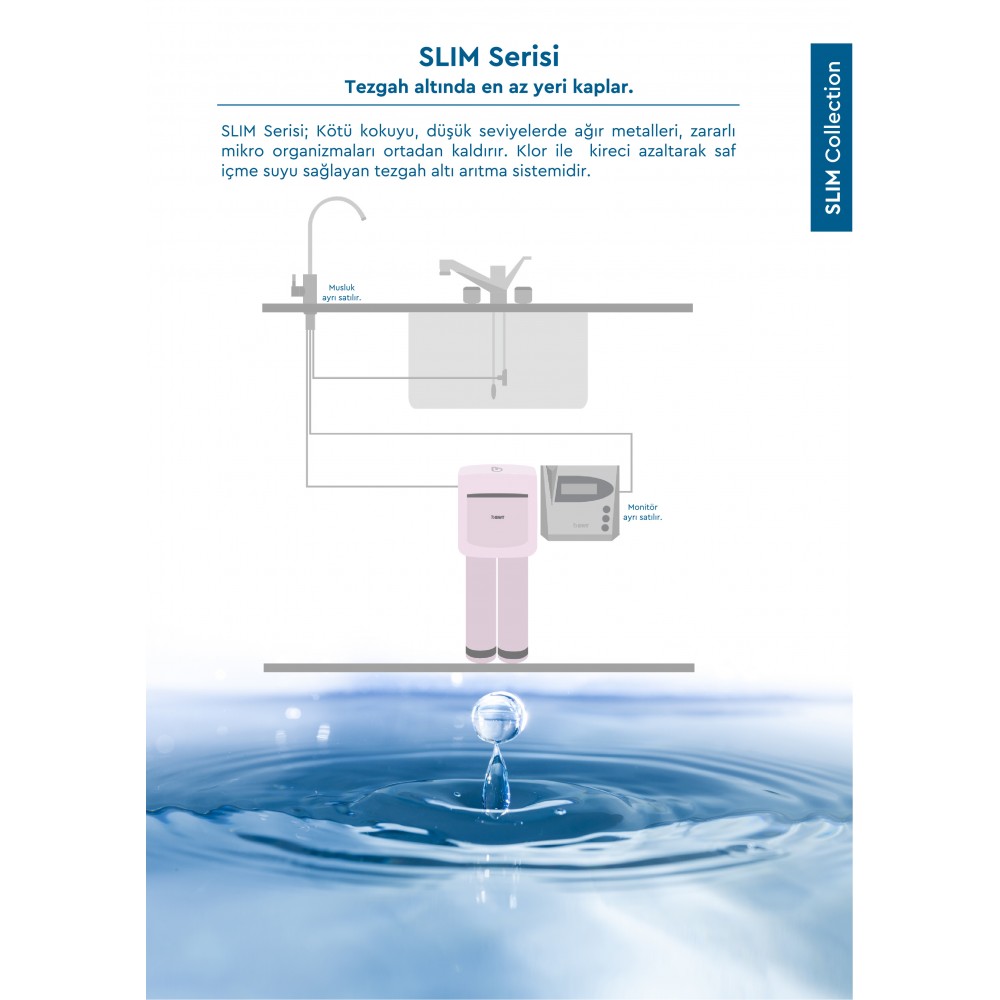 BWT Slim 2 Tezgah Altı Atık Susuz Su Arıtma